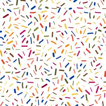 Scribbles pattern acrylic brush strokes and dots. Stock Illustration