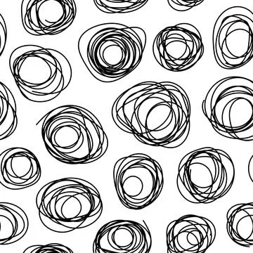 Scribbles seamless pattern Stock Illustration