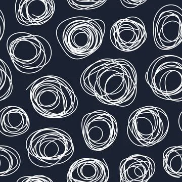 Scribbles seamless pattern Stock Illustration