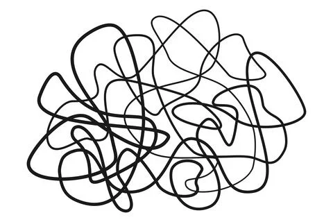 Scribbling Tangle Lines Vector Stockillustratie
