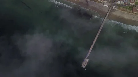 Scripps Pier Above the Clouds View, La Jolla, California, HD Stock Footage 109689194