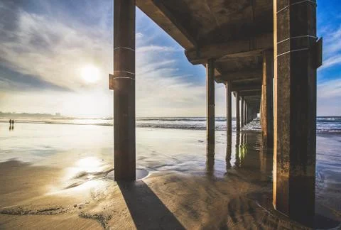 Scripps pier 库存照片