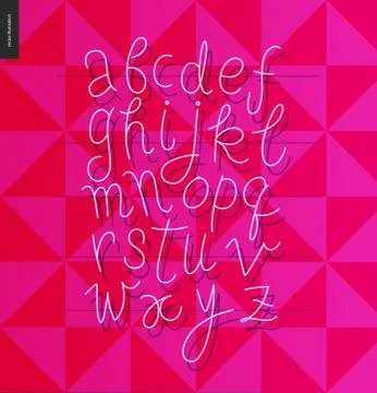 Script alphabet 1 Illustrazione stock