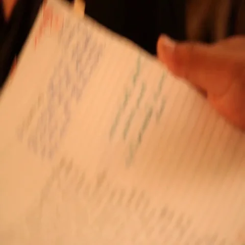 Script and files in the hand Stock Footage 69470987