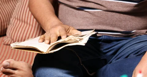 Script and files in the hand Stock Footage 144711843