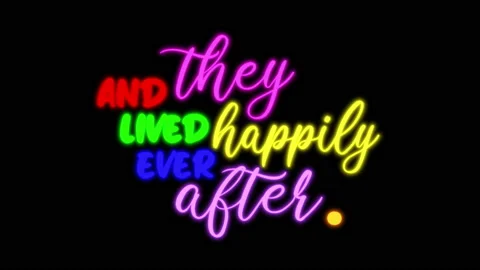 Script and they lived happily ever after rainbow Vídeos de archivo 220925091
