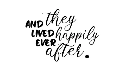 Script and they lived happily ever after bw Vídeos de archivo 221202835