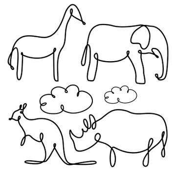 Script animal Stock Illustration