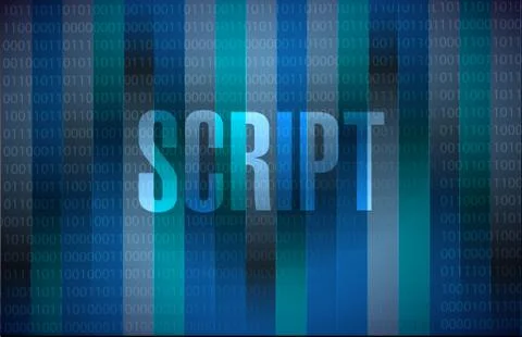 Script binary sign concept illustration design Stock Illustration