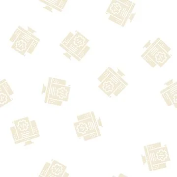 Script code glyph seamless pattern Stock Illustration