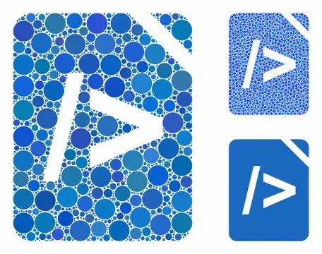 Script Code Mosaic Icon of Circles Illustration