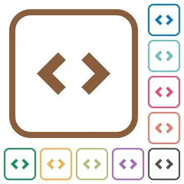 Script code simple icons 스톡 일러스트