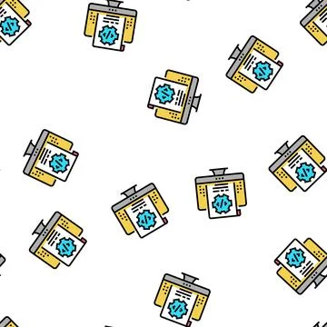 Script code vector seamless pattern Illustrazione stock