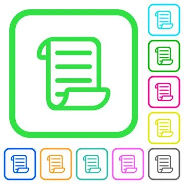 Script code vivid colored flat icons Illustrazione stock