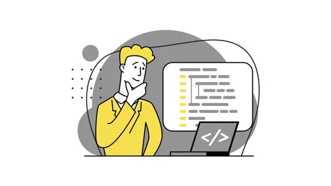 Script coding programming. A programming language. Programmer working on the web Stock Footage 165750790