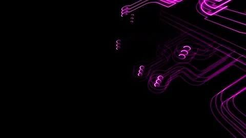 Script Digital Data Protection Concept.circuit neon line animation. 3d tech.. Stock Footage 293486422