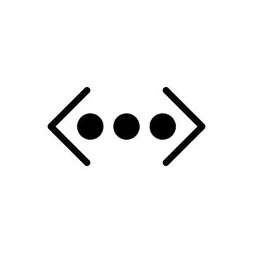 Script glyph flat icon Stock Illustration