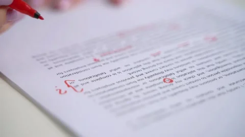 Script Grammar And Spelling Edit Video stock 215868821