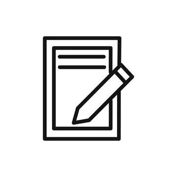 Script icon linear vector graphics sign Stock-Illustration