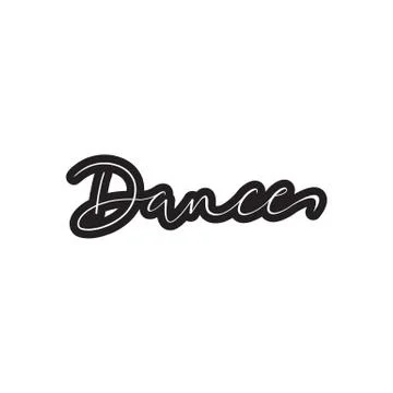 Script letter Dance design vector Illustrazione stock