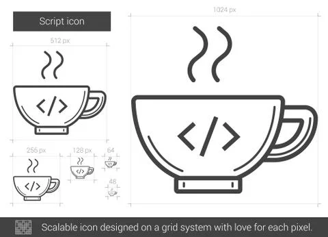 Script line icon イラスト素材