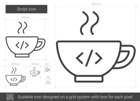 Script line icon. 스톡 일러스트