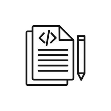 Script logo sign vector outline Stock Illustration