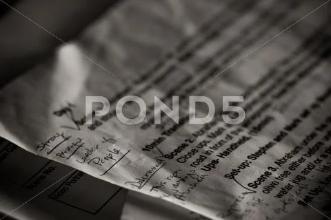 Script Notes Stock Photos