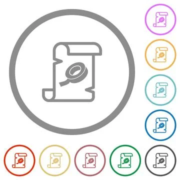 Script patch flat icons with outlines イラスト素材