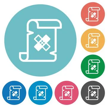 Script patch flat round icons イラスト素材