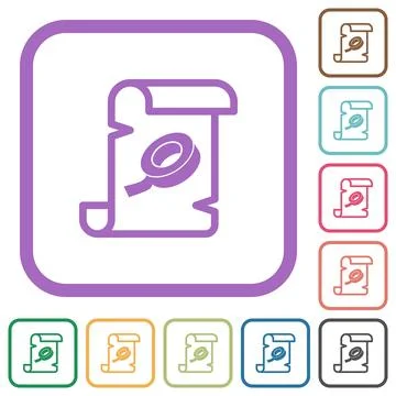 Script patch simple icons Illustrazione stock