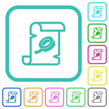 Script patch vivid colored flat icons Stock Illustration