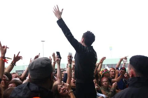  The Script perform at Frequency Festival in St. Polten, Austria - 20 Augu... Stock Photos