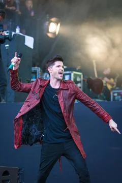  The Script plays the Main Stage at T In The Park at its new home of Strat... Stock Photos