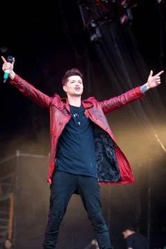  The Script plays the Main Stage at T In The Park at its new home of Strat... Stock Photos