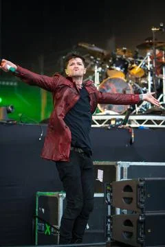  The Script plays the Main Stage at T In The Park at its new home of Strat... Stock Photos