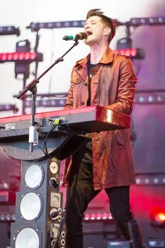  The Script plays the Main Stage at T In The Park at its new home of Strat... Stock Photos