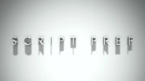 Script prep 3D title animation with shadows on a white background Stock Footage 297798491