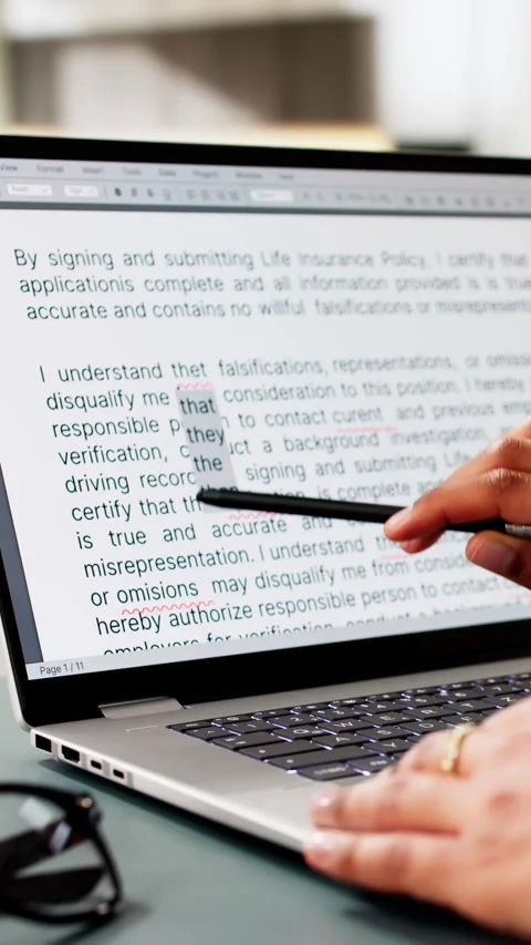 Script Proofread And Sentence Grammar Spell Check Stock Footage 304714809