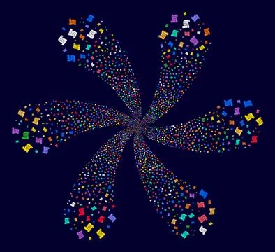 Script Roll Centrifugal Motion Illustrazione stock