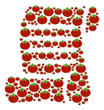 Script Roll Collage of Tomato Stock Illustration