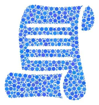 Script Roll Composition of Dots Illustrazione stock