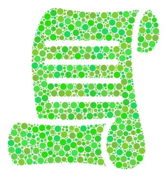 Script Roll Composition of Dots 스톡 일러스트