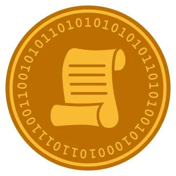 Script Roll Digital Coin イラスト素材