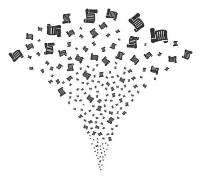 Script Roll Fountain Stream Stock Illustration