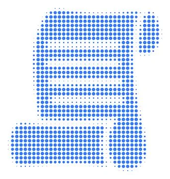 Script Roll Halftone Icon Stock Illustration