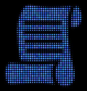 Script Roll Halftone Icon Illustrazione stock