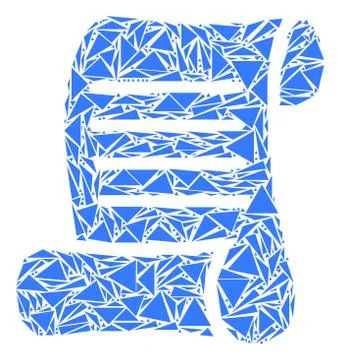 Script Roll Mosaic of Triangles 库存插图