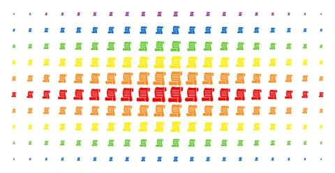 Script Roll Spectrum Halftone Effect 스톡 일러스트