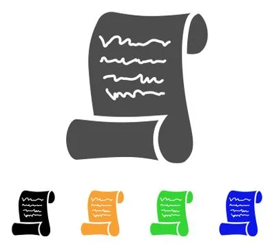 Script Roll Vector Icon Illustrazione stock